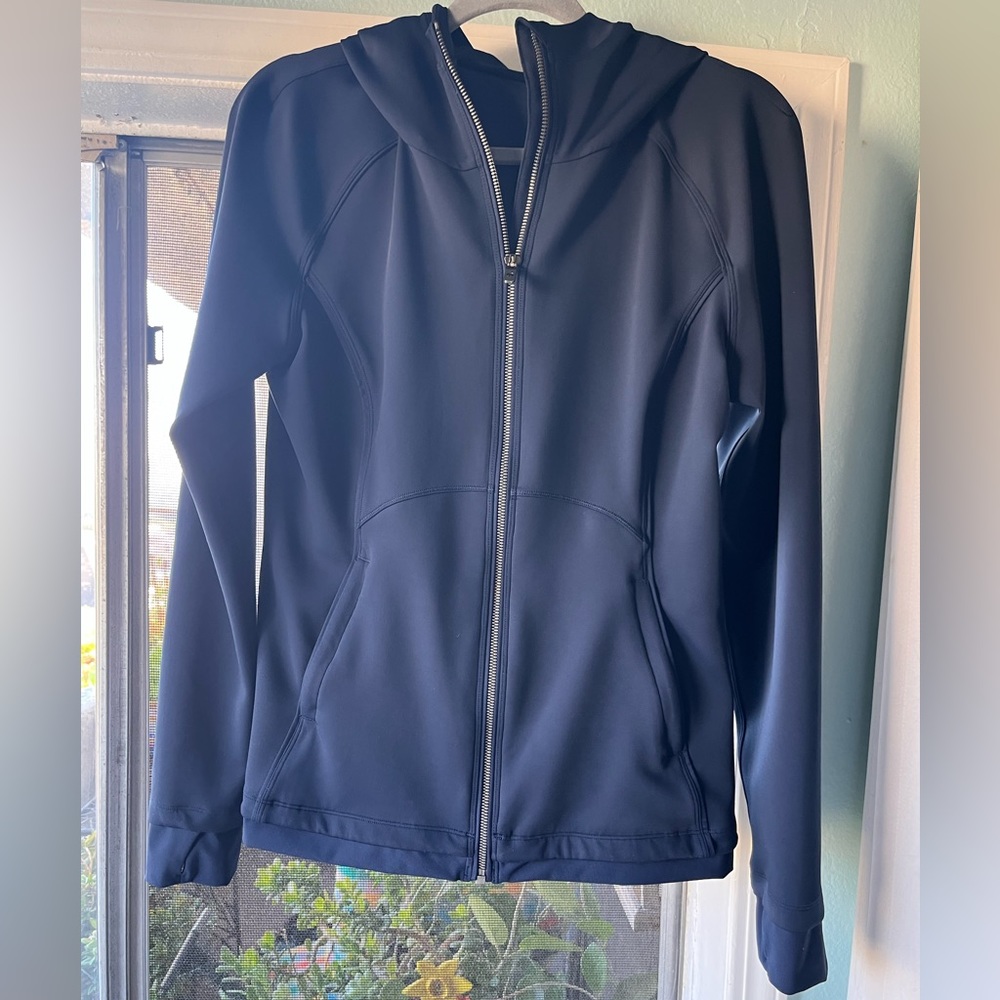 Navy blue Lululemon hoodie jacket